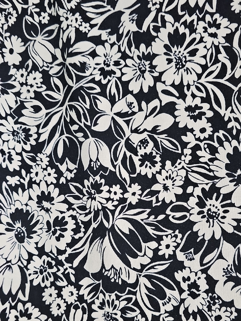 Talbots Black and White Floral Sleeveless Midi Dress - Picture 4 of 4